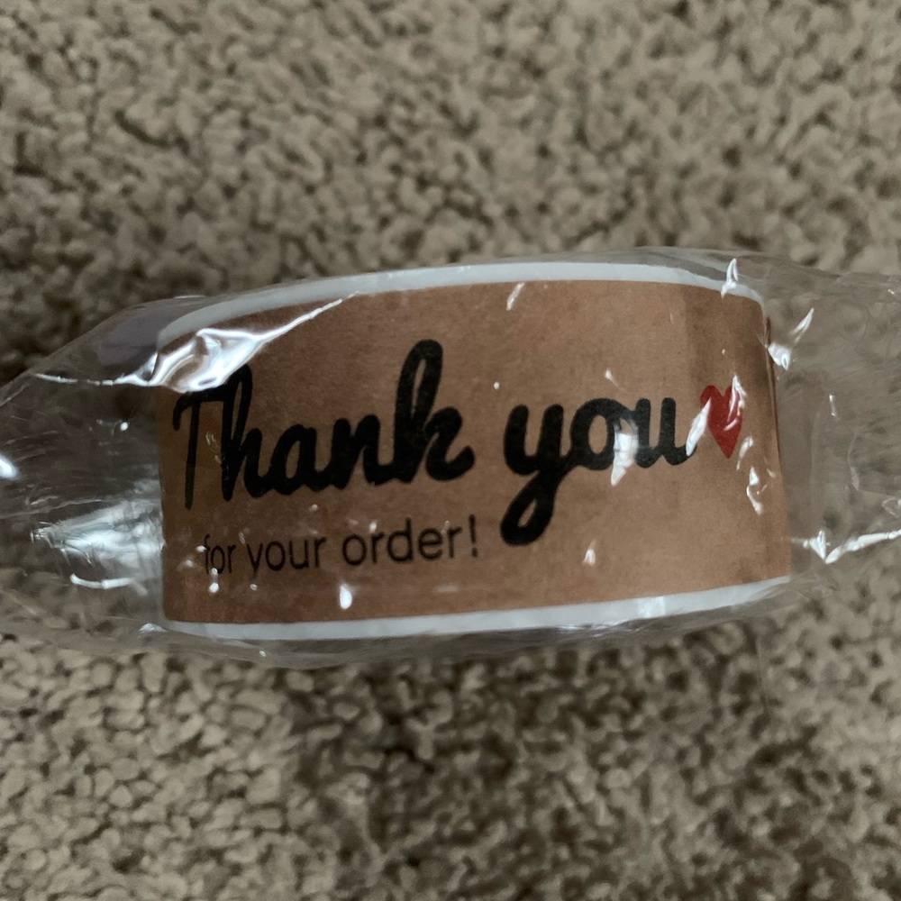 120 Ct Craft Style “Thank You” Stickers with Red Heart - Picture 4 of 4